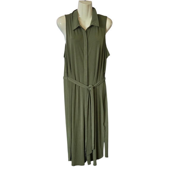 INC International Concepts Olive Midi Dress - Picture 1 of 8